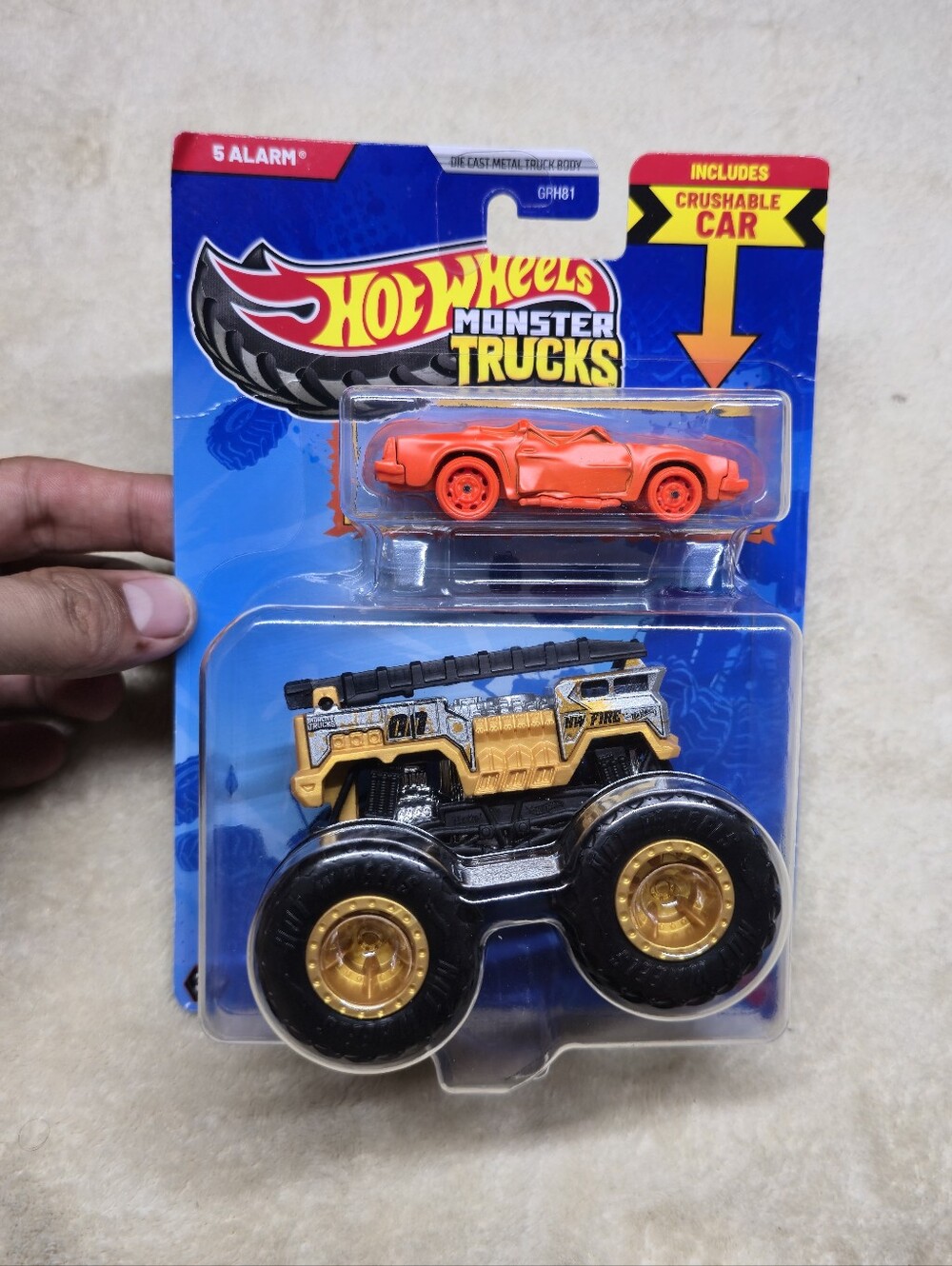 Hot Wheels Monster Trucks 5 Alarm Bonus Car Speed Bump Diecast 1:64 2025